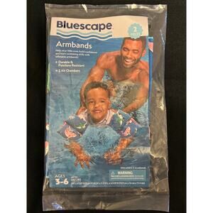 Bluescape Kids Inflatable Swim Armbands Shark, 2-Piece New in Bag